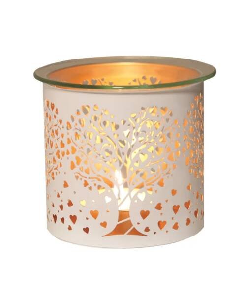 White & Gold Tree of Life Burner